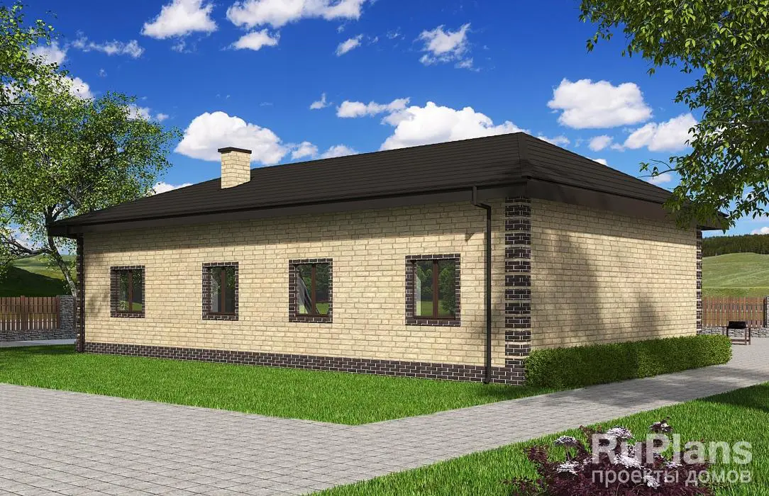 Проект одноэтажного дома 140 м², 18,7 × 10 м — фото 3