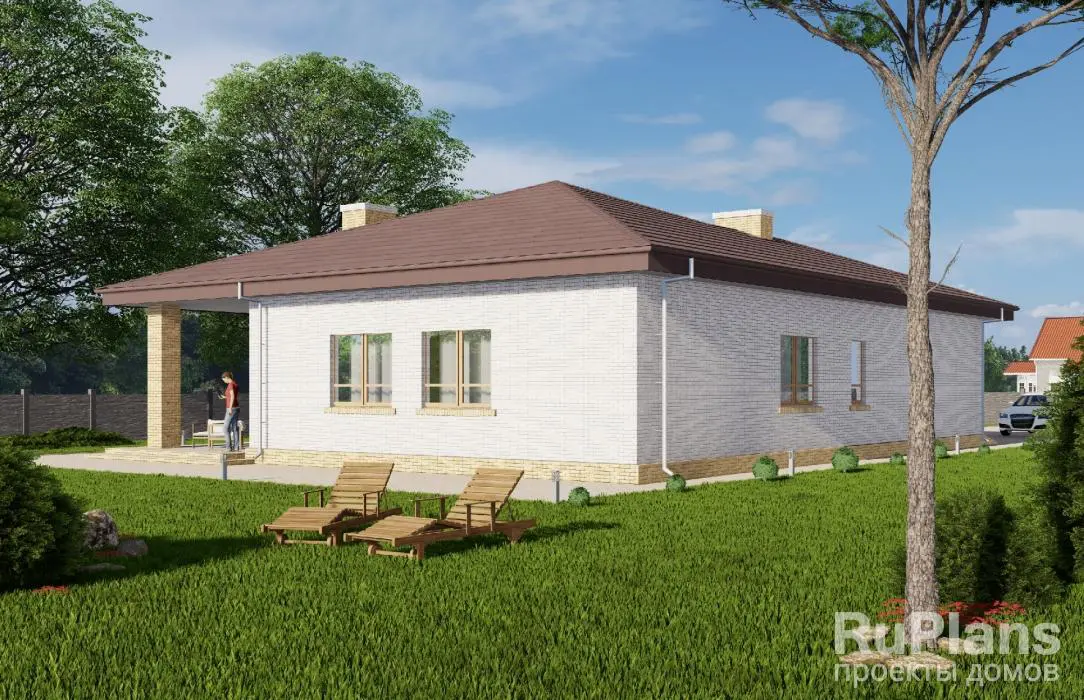 Проект одноэтажного дома 140 м², 13,2 × 17,1 м — фото 2