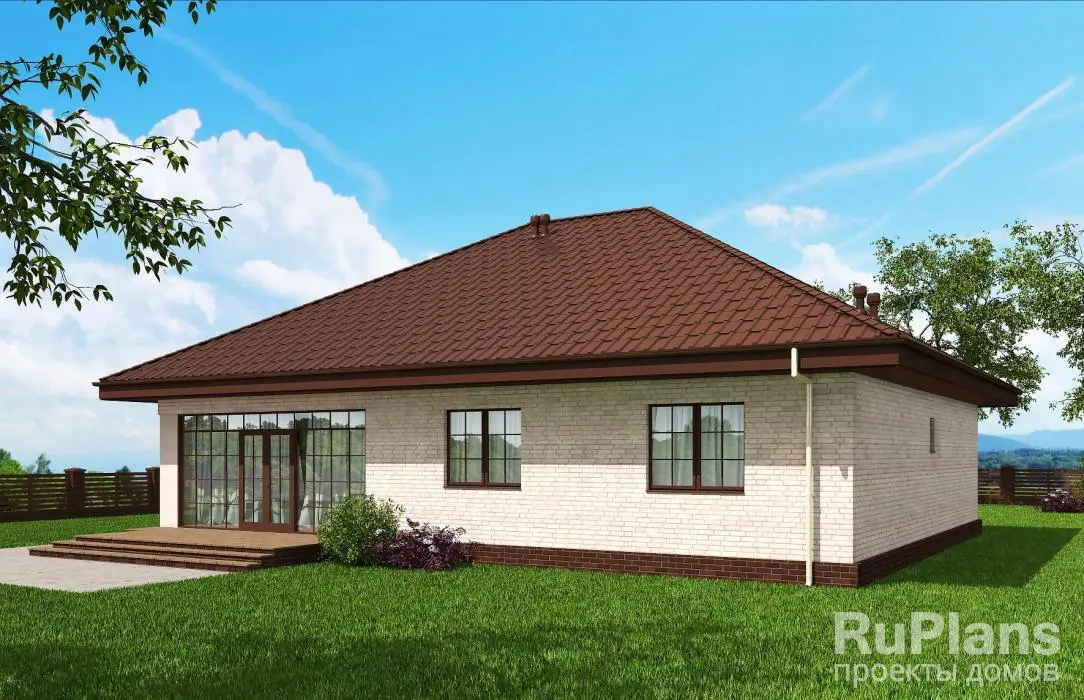 Проект одноэтажного дома 142 м², 16,8 × 15,9 м — фото 3