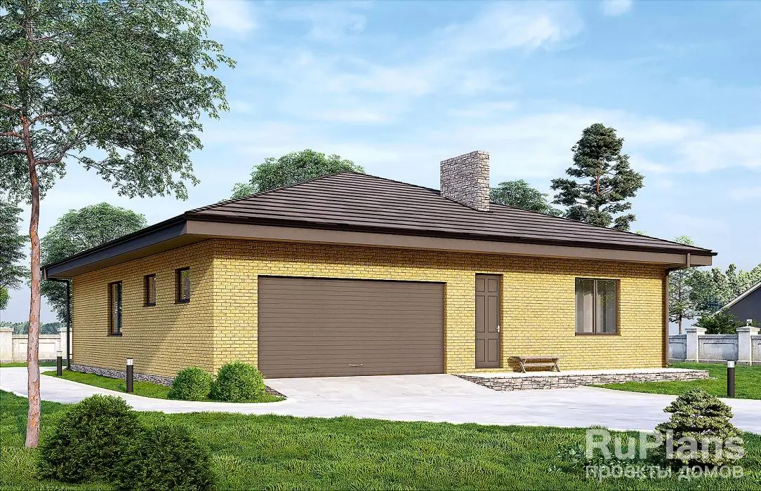 Проект одноэтажного дома 144 м², 13,5 × 14 м
