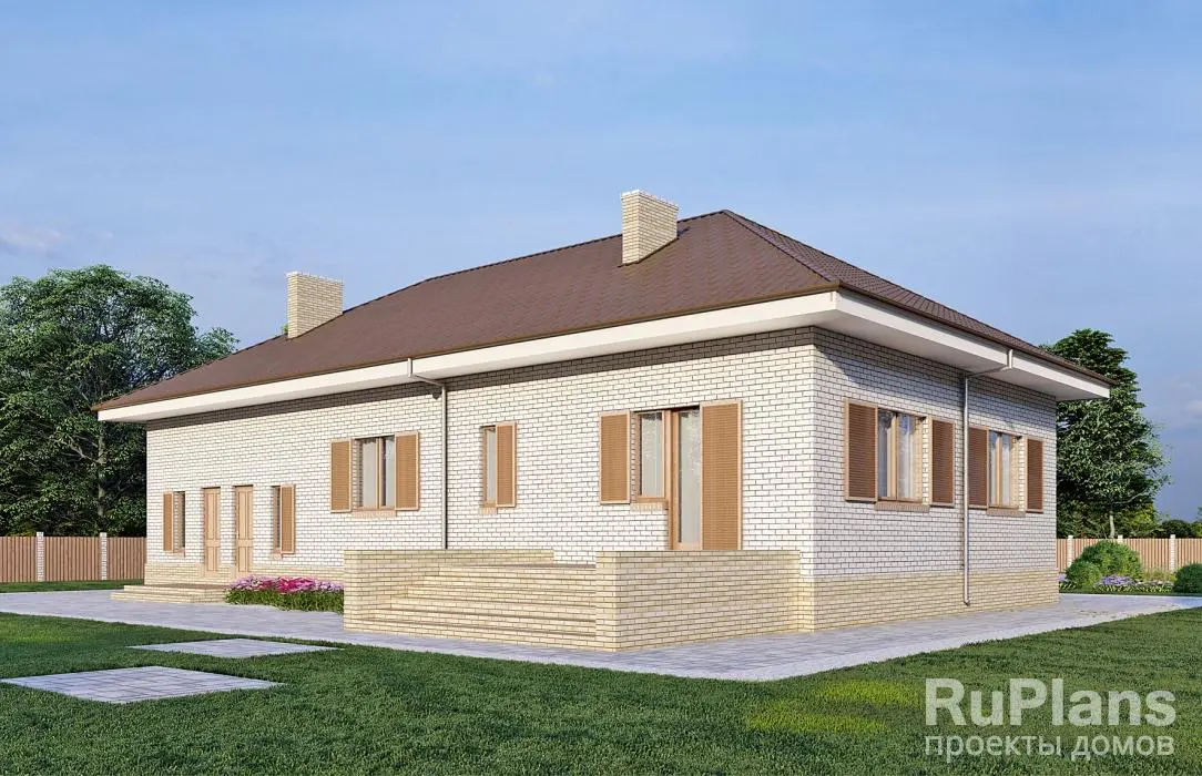 Проект одноэтажного дома 147 м², 9,8 × 18,9 м — фото 2