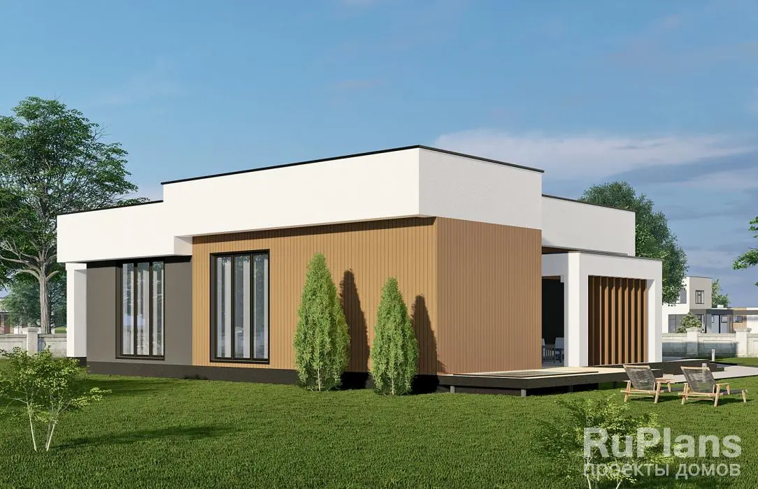 Проект одноэтажного дома 147 м², 14,8 × 18,8 м — фото 3
