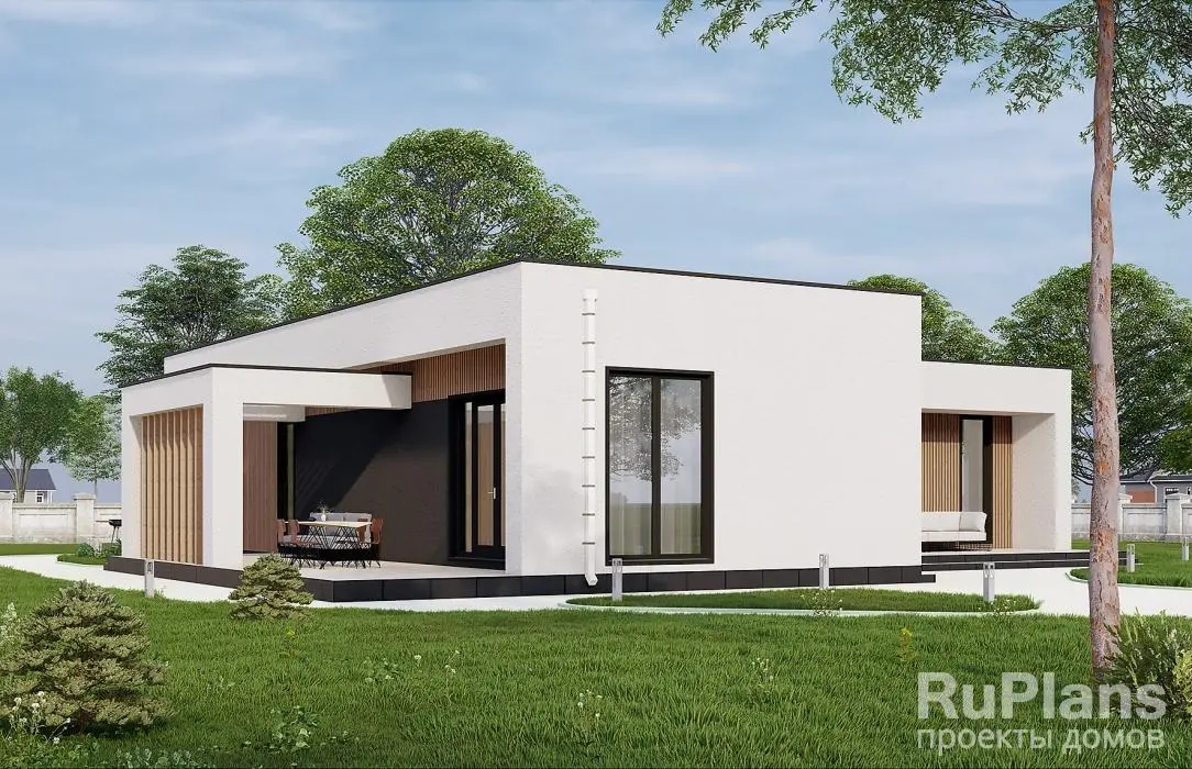 Проект одноэтажного дома 147 м², 16,6 × 18,8 м — фото 1