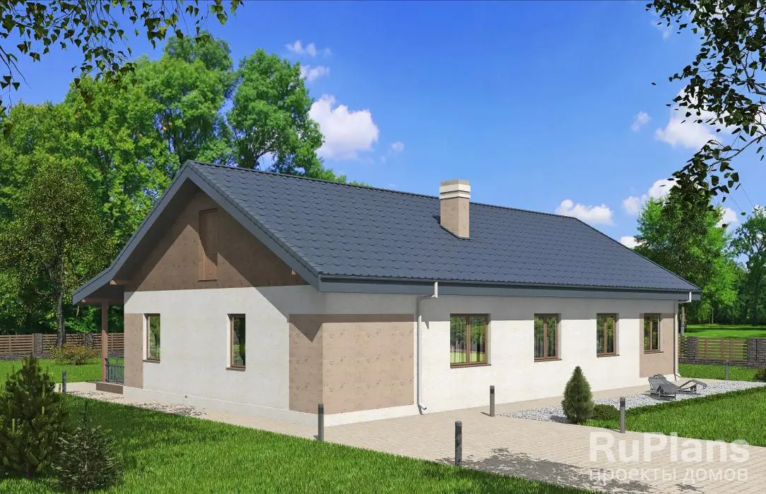 Проект одноэтажного дома 148 м², 18,2 × 10,2 м — фото 2