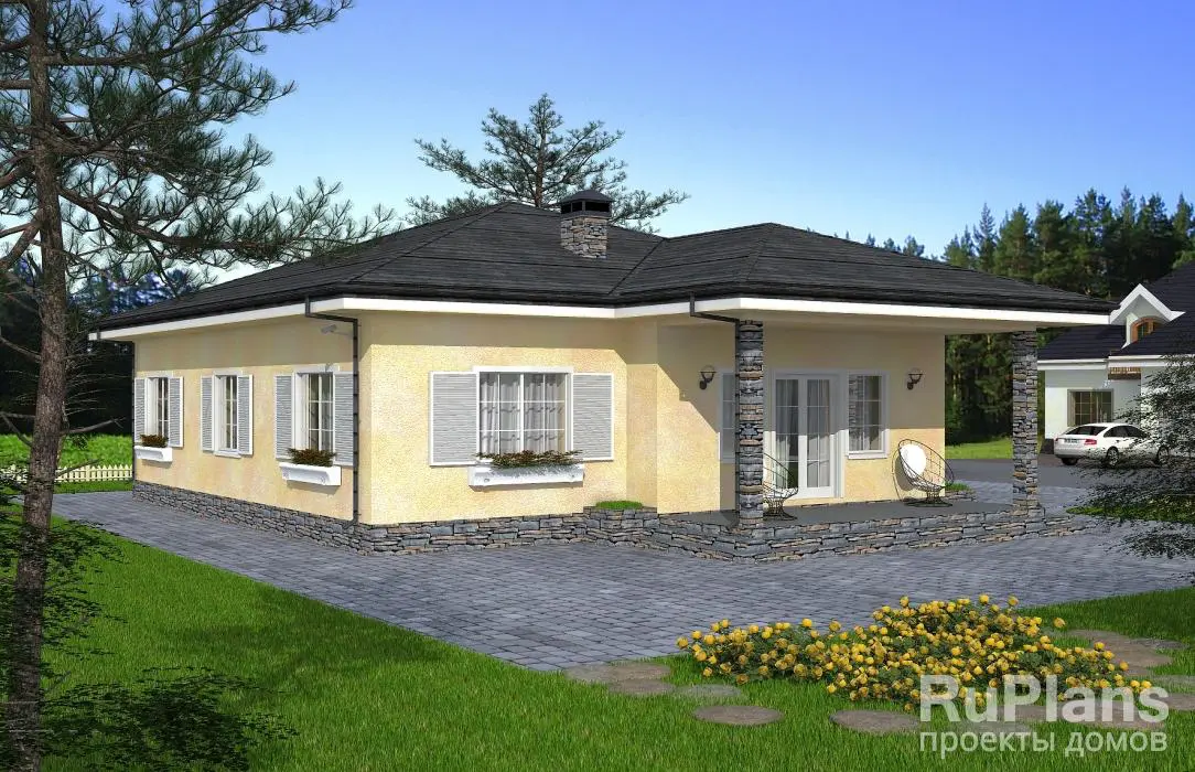 Проект одноэтажного дома 149 м², 14,2 × 17,9 м — фото 1