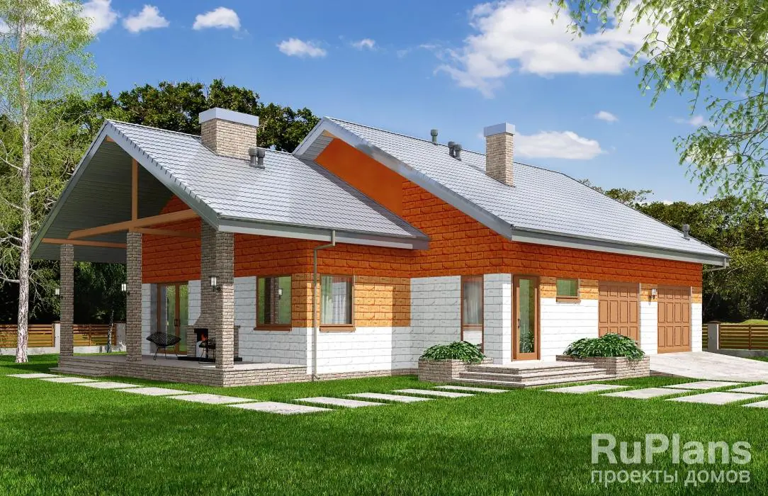 Проект одноэтажного дома 152 м², 12,4 × 17,8 м