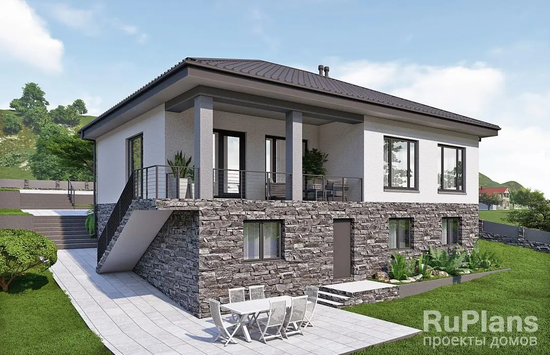 Проект одноэтажного дома 152 м², 12,9 × 15,1 м — фото 3