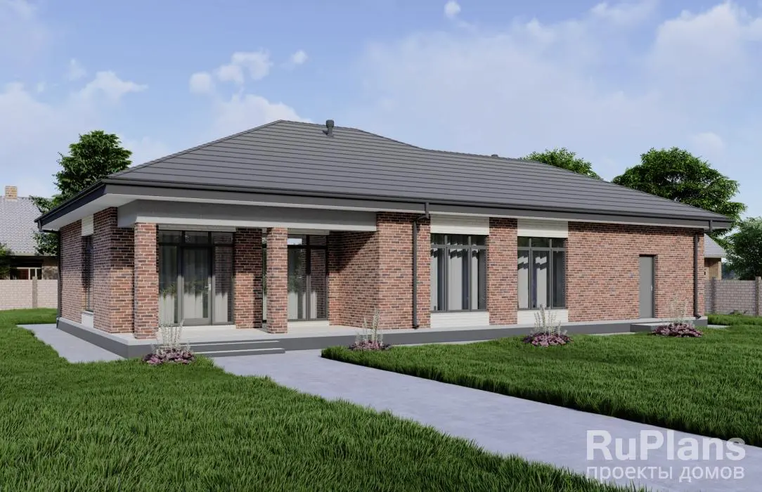 Проект одноэтажного дома 152 м², 17,9 × 12,2 м