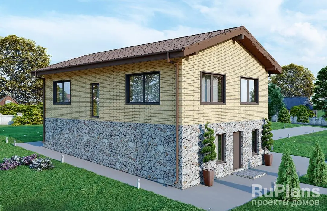 Проект одноэтажного дома 157 м², 11,7 × 7,5 м — фото 3