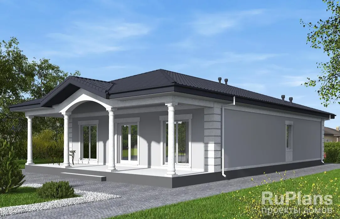 Проект одноэтажного дома 160 м², 12,1 × 19 м — фото 2