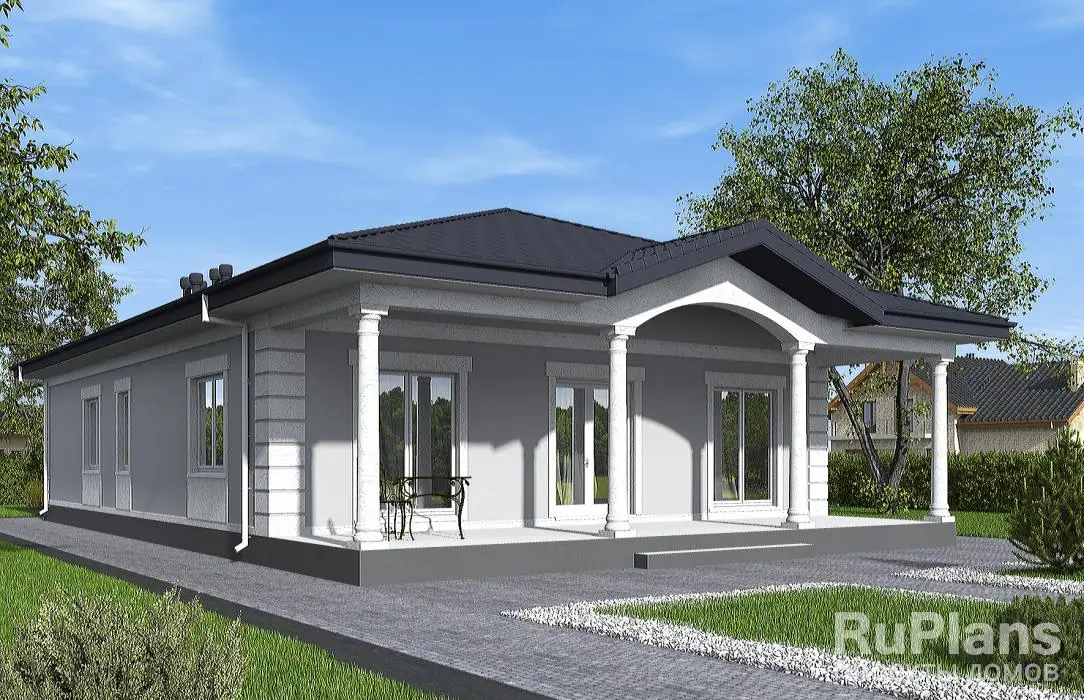 Проект одноэтажного дома 160 м², 12,1 × 19 м — фото 3