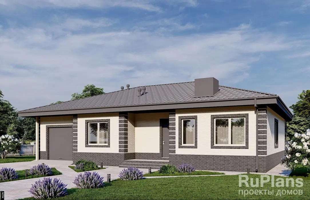 Проект одноэтажного дома 162 м², 12,1 × 17,2 м