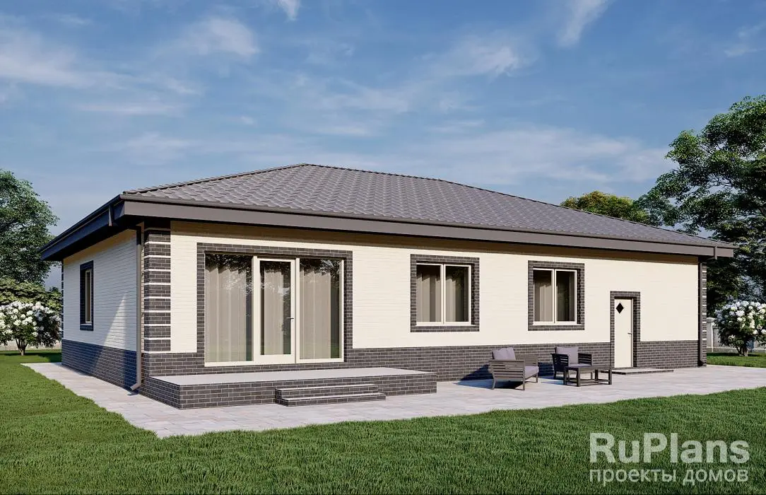 Проект одноэтажного дома 162 м², 12,1 × 17,2 м — фото 1