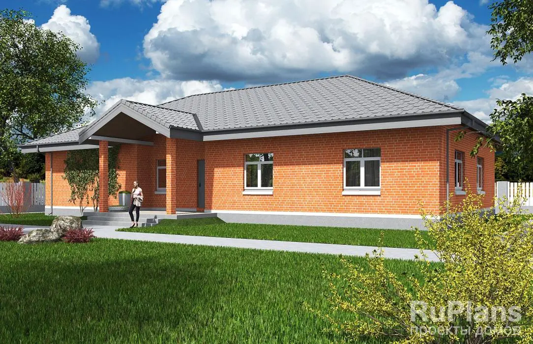 Проект одноэтажного дома 164 м², 13,8 × 19 м