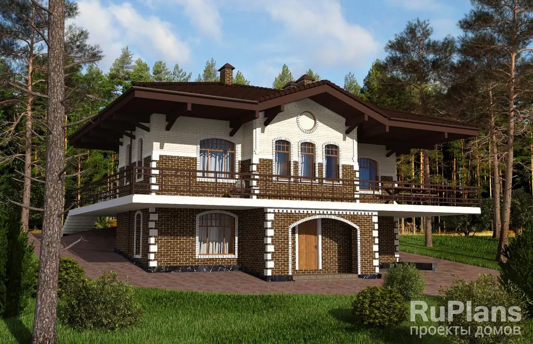 Проект одноэтажного дома 168 м², 14,2 × 12,4 м