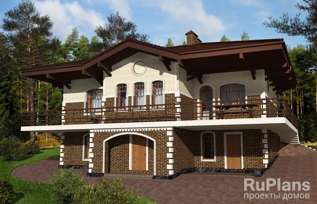 Проект одноэтажного дома 168 м², 14,2 × 12,4 м — фото 1
