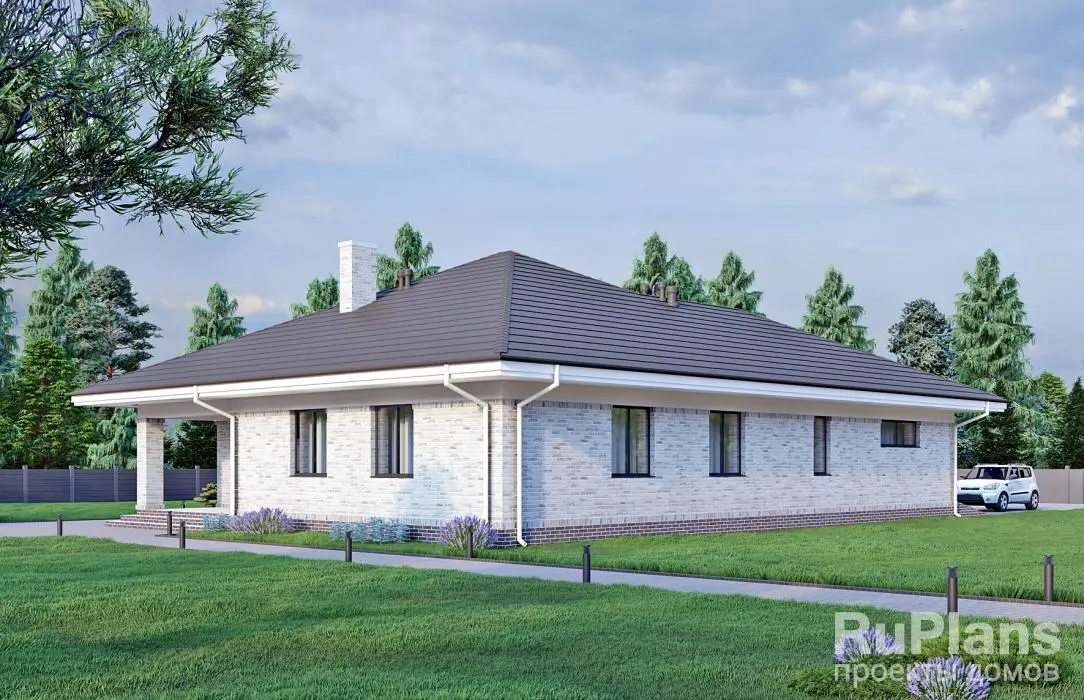 Проект одноэтажного дома 171 м², 18,3 × 14,8 м — фото 2