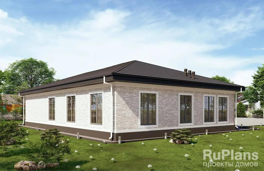 Проект одноэтажного дома 177 м², 13,2 × 17,6 м — фото 2
