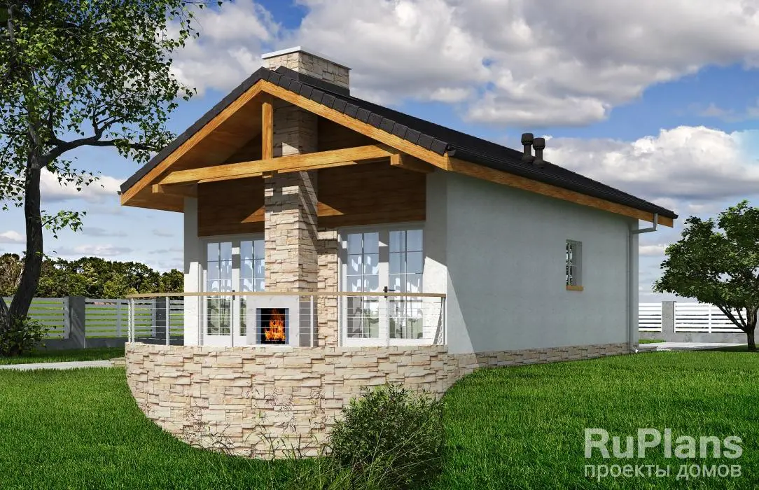 Проект одноэтажного дома 37 м², 11,8 × 5 м — фото 3