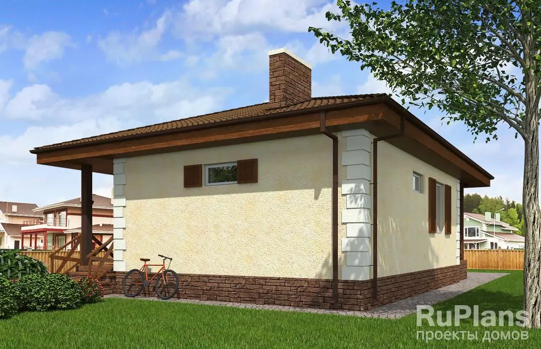 Проект одноэтажного дома 59 м², 10 × 8,4 м — фото 2