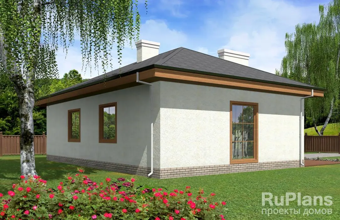 Проект одноэтажного дома 81 м², 8,2 × 12,2 м — фото 3