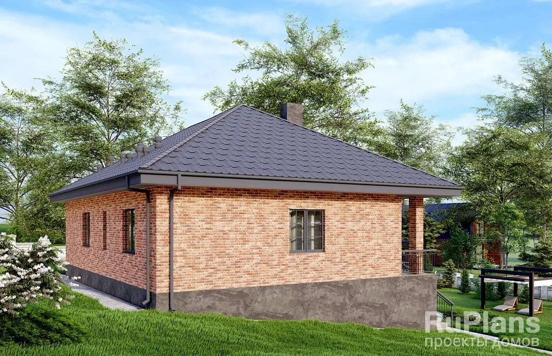 Проект одноэтажного дома 83 м², 11,9 × 16,2 м — фото 3