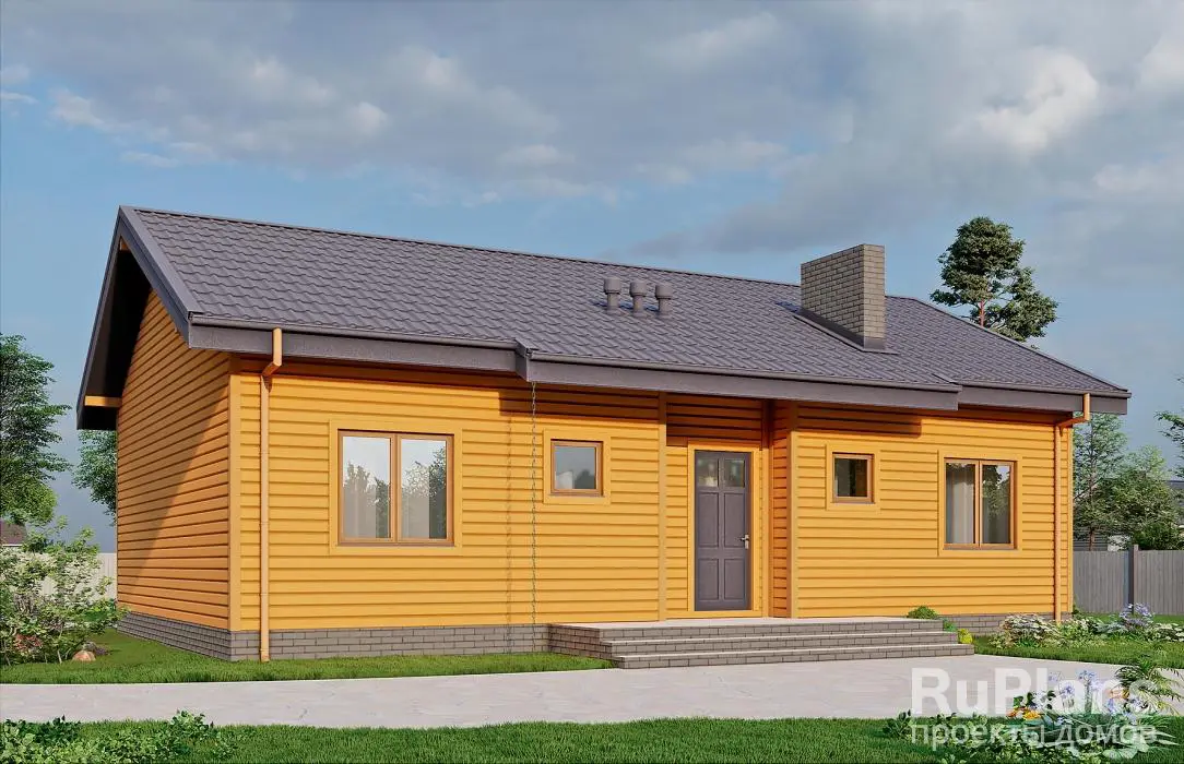 Проект одноэтажного дома 86 м², 12 × 11,6 м