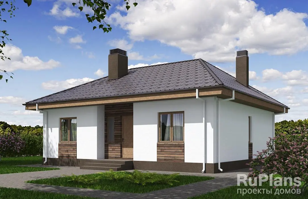 Проект одноэтажного дома 88 м², 11,4 × 9 м — фото 1