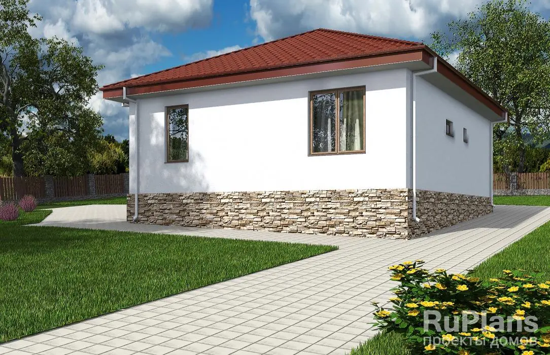 Проект одноэтажного дома 89 м², 11,1 × 11,5 м — фото 2
