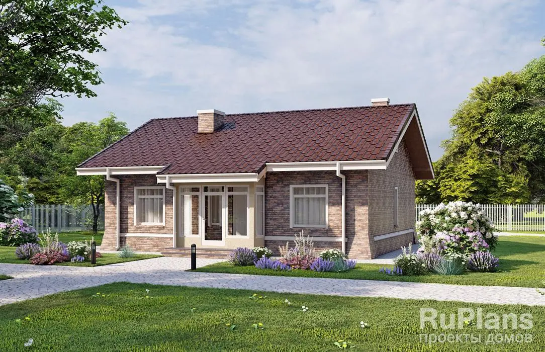 Проект одноэтажного дома 90 м², 11,5 × 10 м