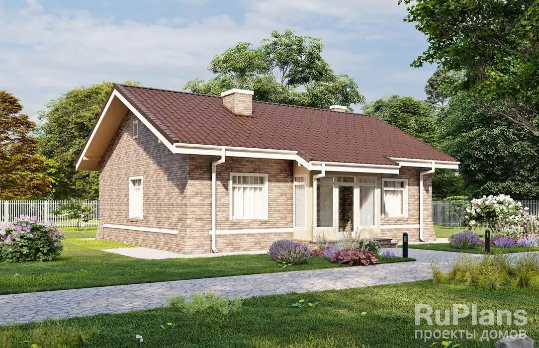 Проект одноэтажного дома 90 м², 11,5 × 10 м — фото 1