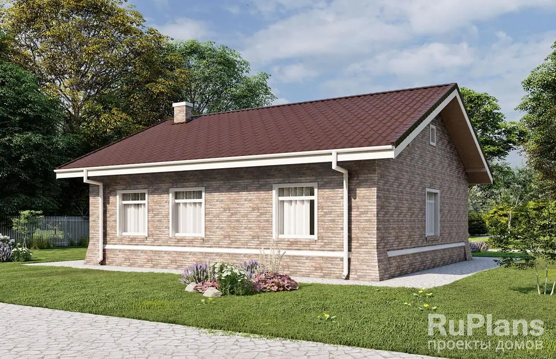 Проект одноэтажного дома 90 м², 11,5 × 10 м — фото 2