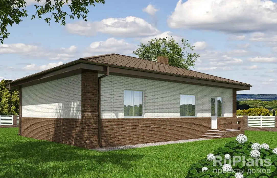 Проект одноэтажного дома 92 м², 11,4 × 12,6 м — фото 2