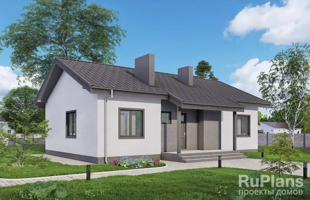 Проект одноэтажного дома 92 м², 12,5 × 8 м — фото 1