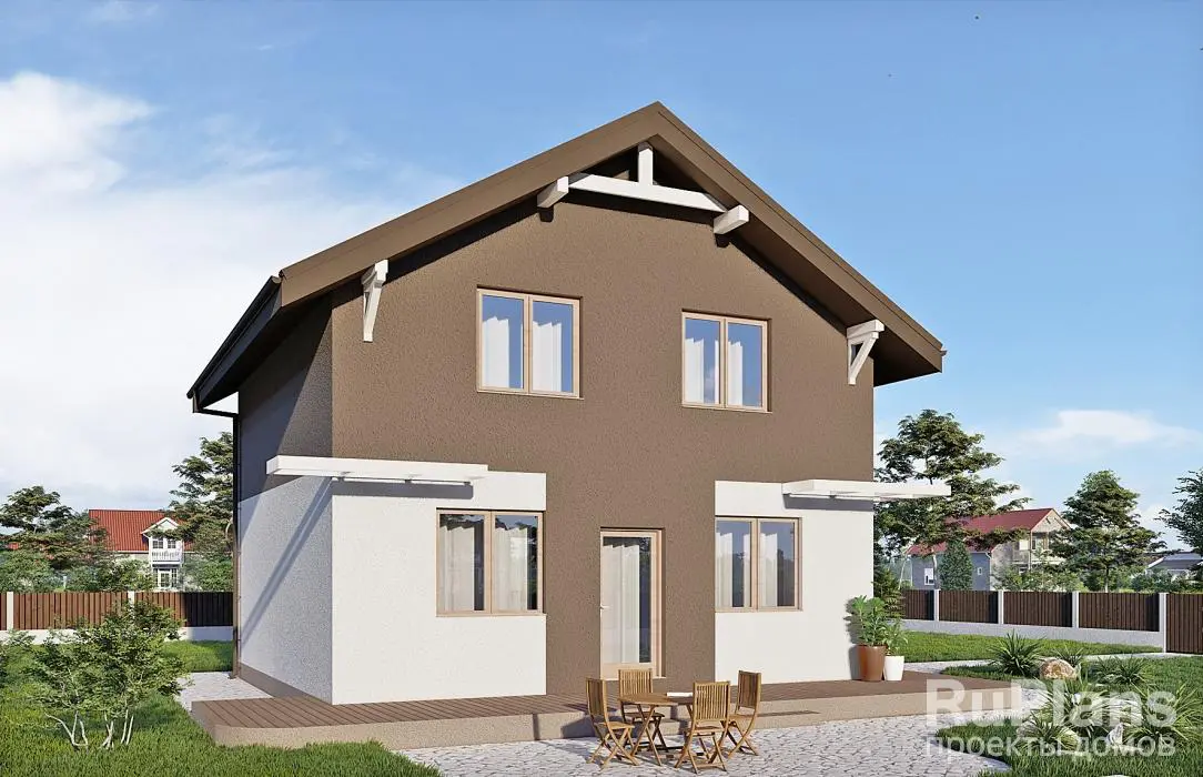 Проект одноэтажного дома 93 м², 11,2 × 11,2 м — фото 1
