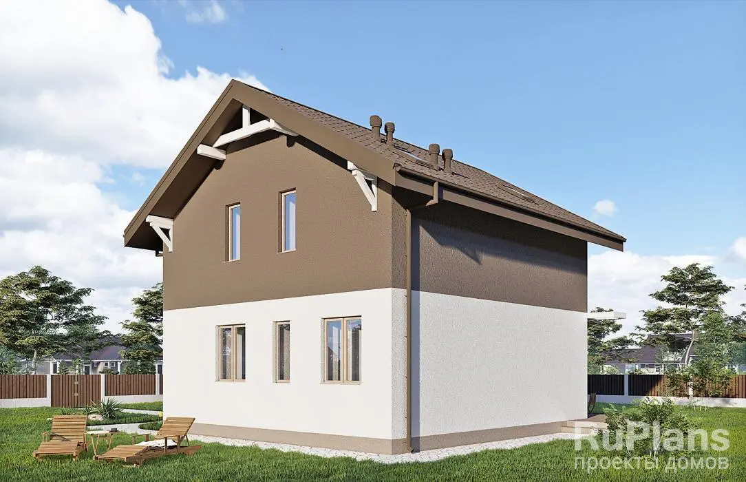 Проект одноэтажного дома 93 м², 11,2 × 11,2 м — фото 2