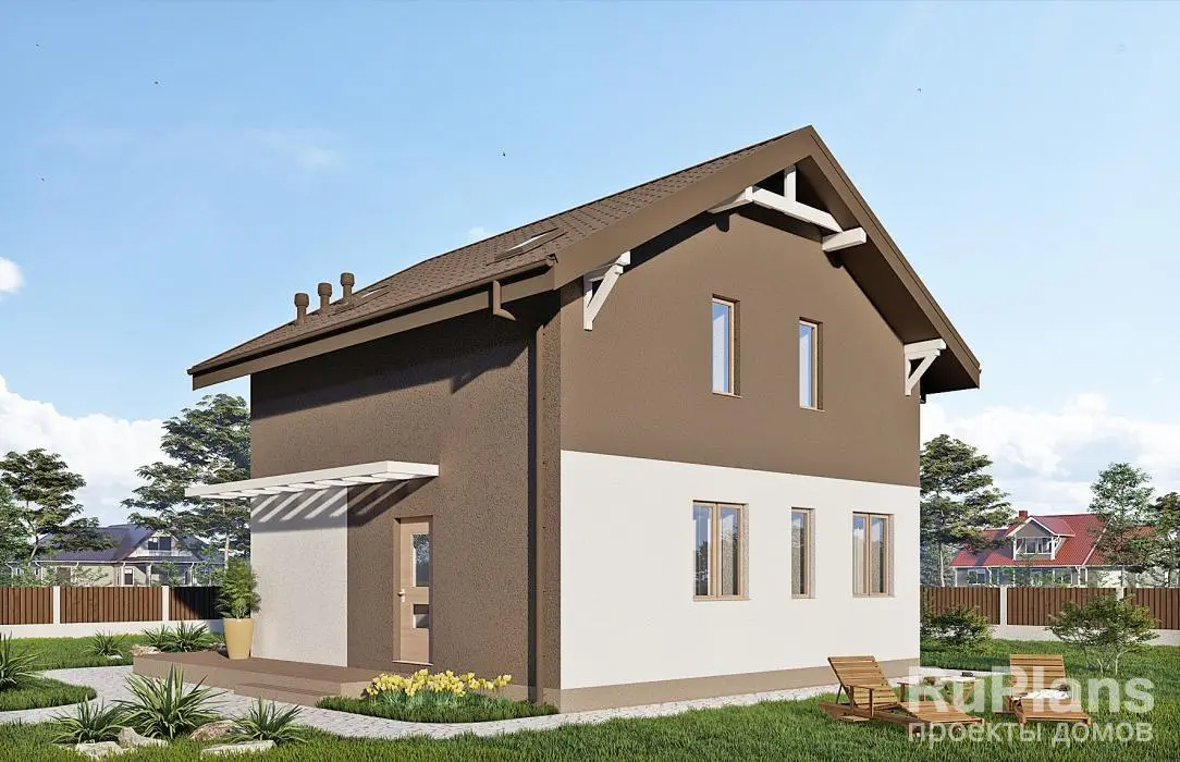Проект одноэтажного дома 93 м², 11,2 × 11,2 м — фото 3