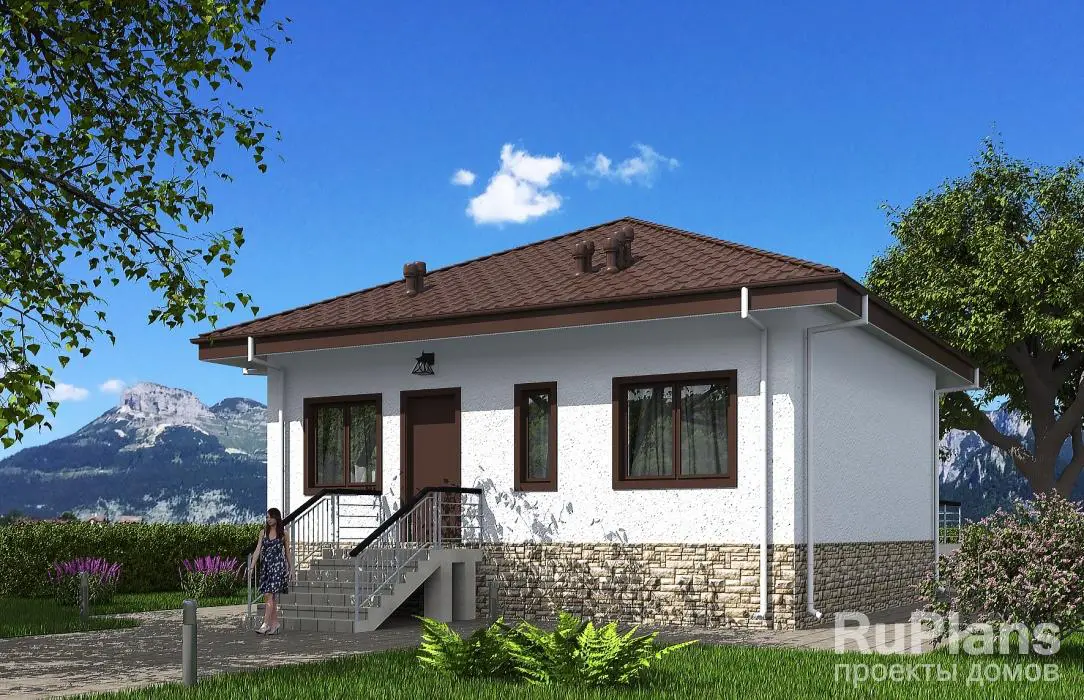 Проект одноэтажного дома 94 м², 14,2 × 9,5 м — фото 1