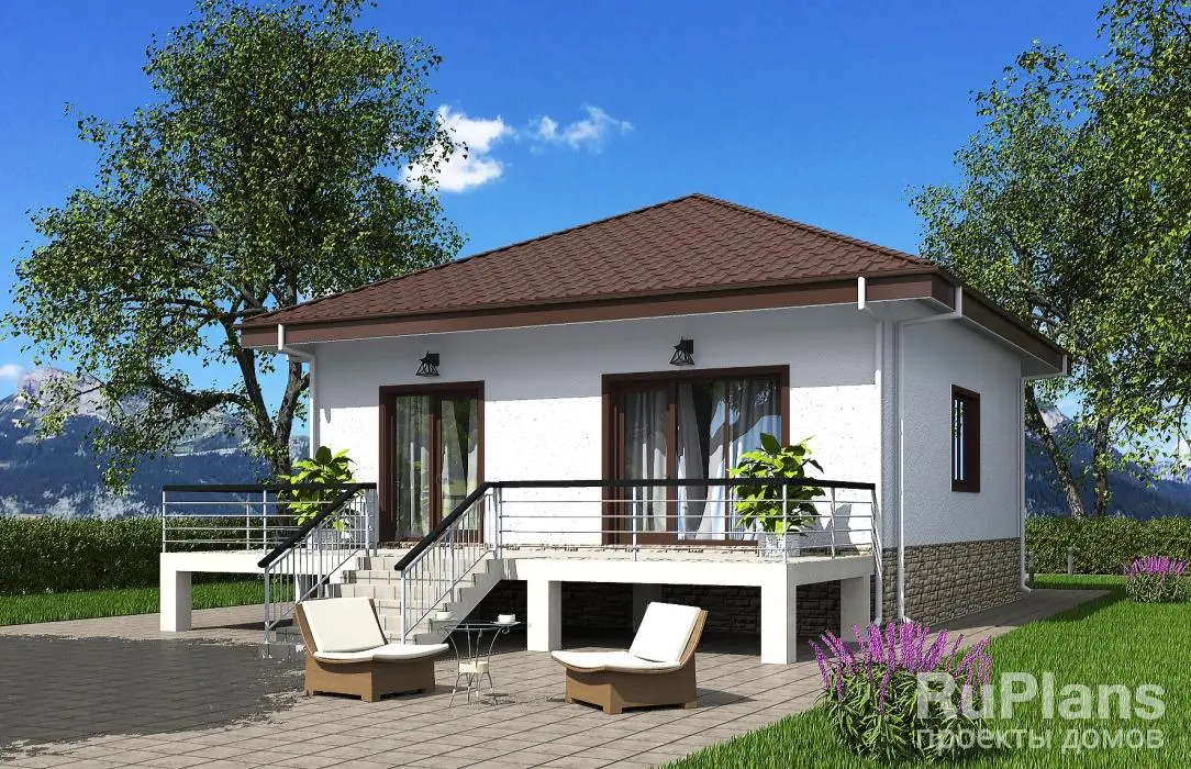 Проект одноэтажного дома 94 м², 14,2 × 9,5 м — фото 2