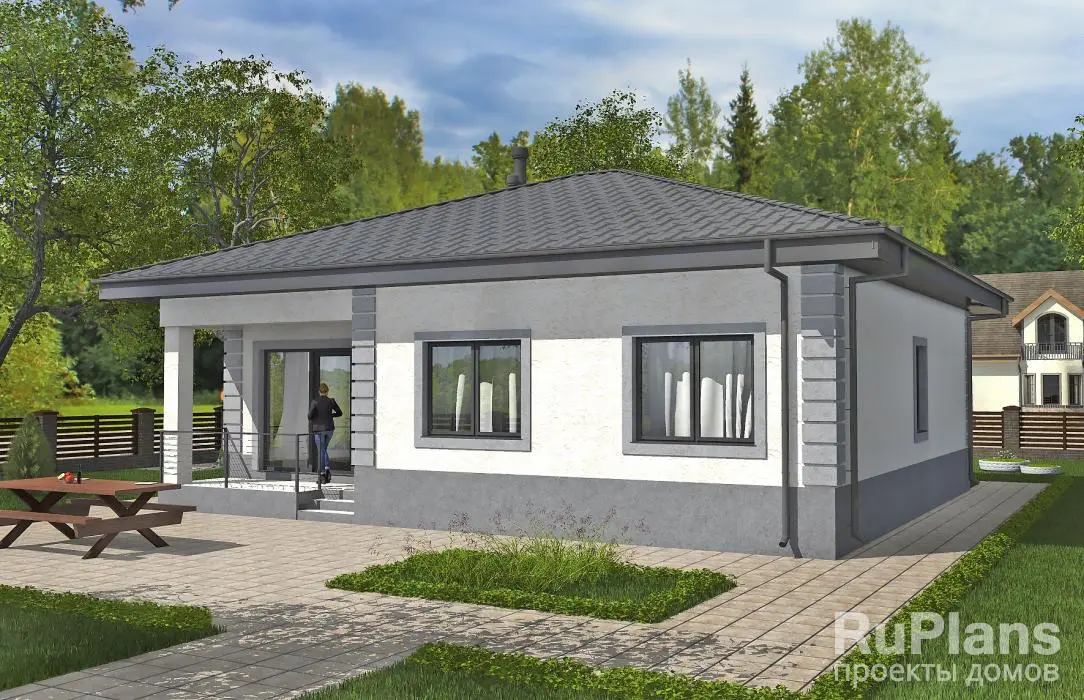 Проект одноэтажного дома 95 м², 12 × 11 м — фото 3