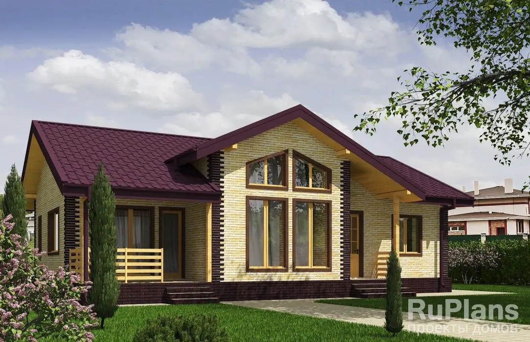 Проект одноэтажного дома 97 м², 14,7 × 10 м — фото 1