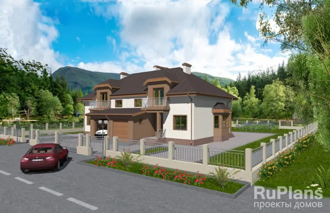 Проект таунхауса 146 м², 13,6 × 9,9 м